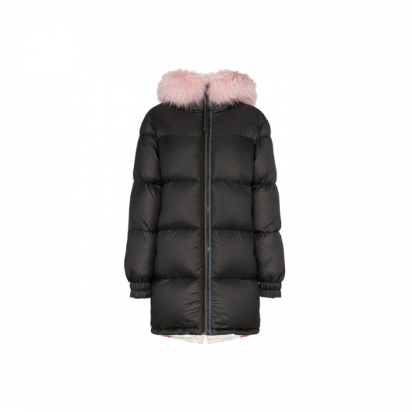 ◆14주년◆ 라쿤퍼 카모프린트 리버시블 롱패딩 블랙 OV054 C9161