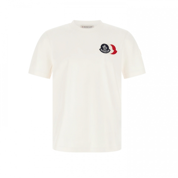 ◆당일◆25FW 트리플 로고 패치 티셔츠 화이트 8C000 56 89AUG 034