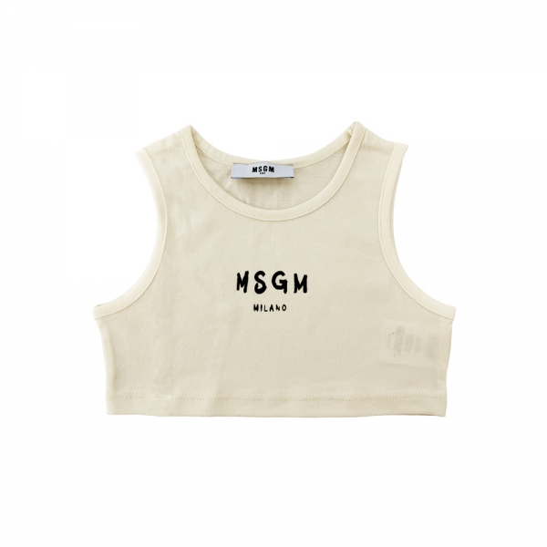키즈 크롭 저지 탑 크림 S6MSJGTO011 013