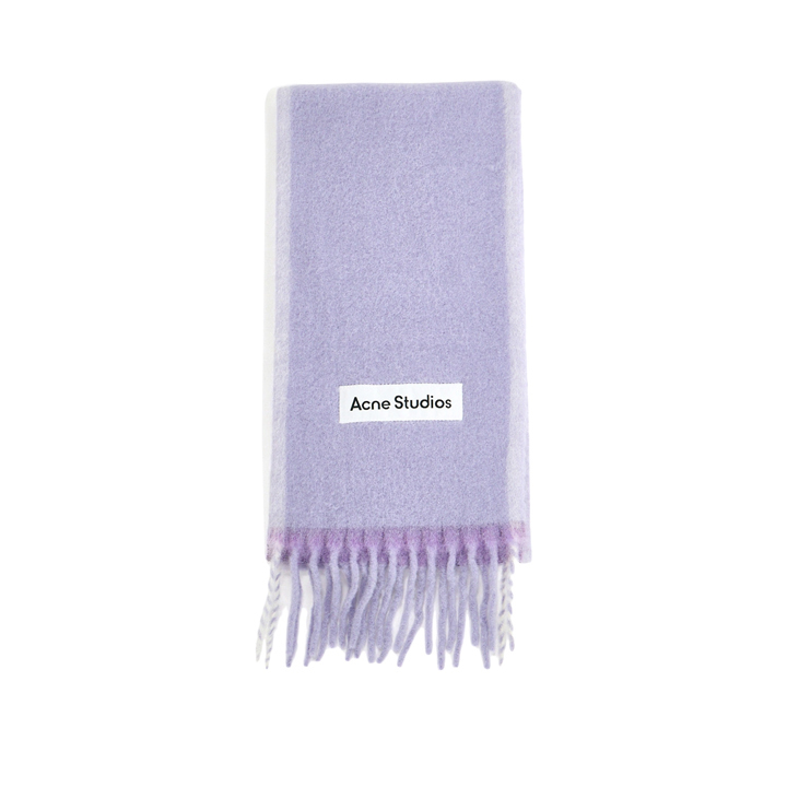 ◆당일◆25FW FN-UX 시그니처 로고 울 머플러 라일락/화이트 CA0290 AFF