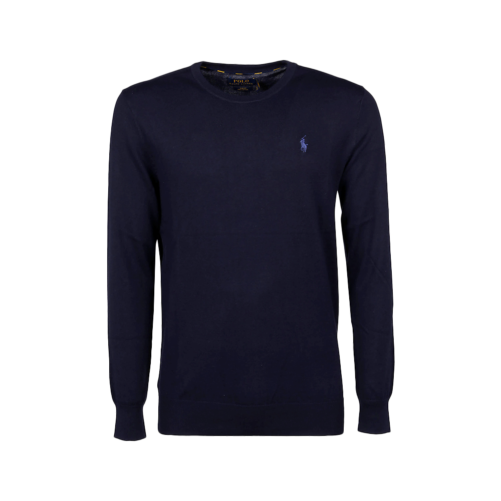 26SS 포니 로고 슬림핏 코튼 니트 네이비 710684957 001