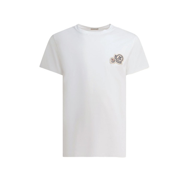 ◆당일◆26SS 더블 로고 패치 티셔츠 화이트 8C000 68 8390Y 001