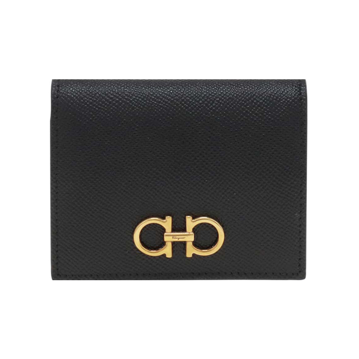 ◆당일◆26SS 금장 더블 간치니 컴팩트 반지갑 블랙 22-D780 0726512