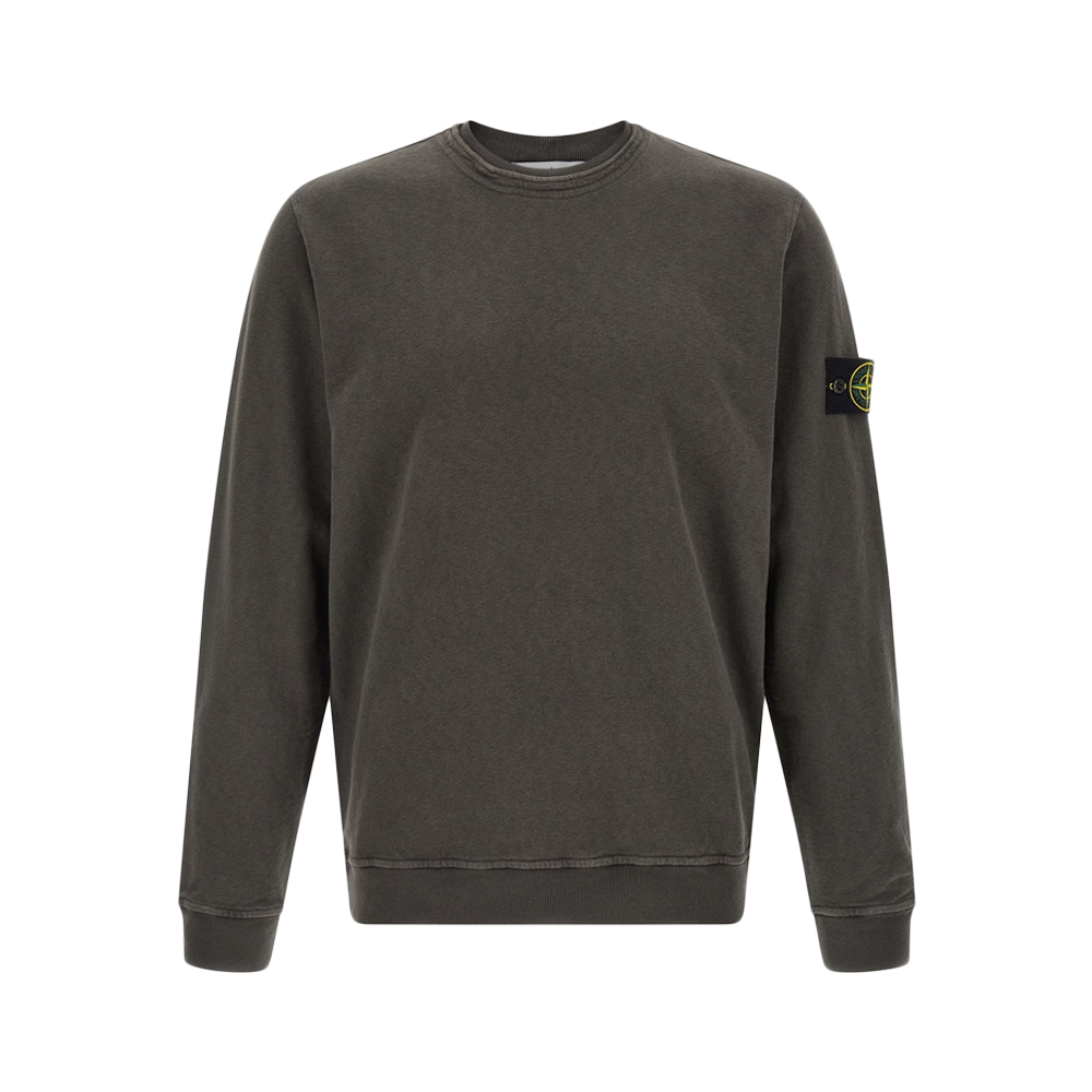 26SS 와펜 패치 더블넥 말파일 플리스 맨투맨 차콜 L1S15 6100034 S0060 V0165