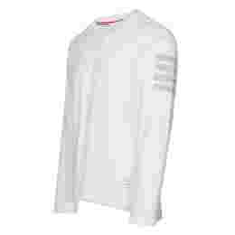 ◆당일◆25SS 사선 완장 긴팔 티셔츠 화이트 MJS245A 07323 100