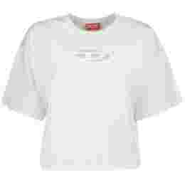 ◆당일◆25SS T-BUXT-CROP-OD 로고 티셔츠 화이트 A15096 0NIAX 100