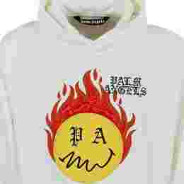 ◆12주년◆빅 버닝 헤드 로고 후드티 화이트 PMBB098R21FLE004 0418