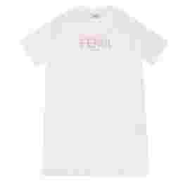 ◆키즈◆23SS 키즈 시그니처 로고 원피스 화이트 JFI225 AEXL F0TU9