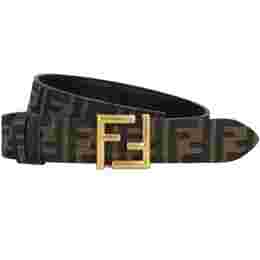 ◆당일◆25SS FF 금장로고 리버시블 벨트 브라운 8C0686 ANH7 F1L2J