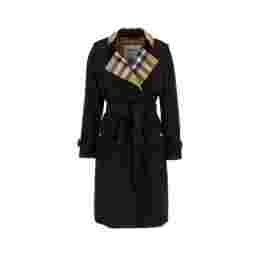 ◆당일◆25FW 샌드리지 SANDRIDGE 체크 트렌치코트 블랙 8115483
