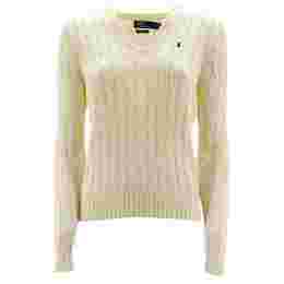 ◆당일◆25SS 포니 자수 케이블 니트 크림 211891641 009 CHIC CREAM
