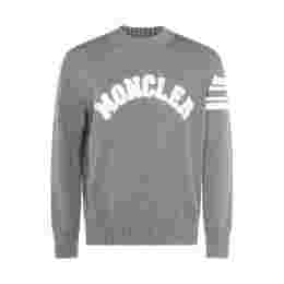 ◆당일◆25FW 부클 레터링 로고 패치 니트 그레이 9C000 09 M1367 930