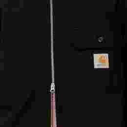 ◆당일◆24SS 가먼트 다이드 로고 패치 셔츠 집업 자켓 블랙 I033276 89GD
