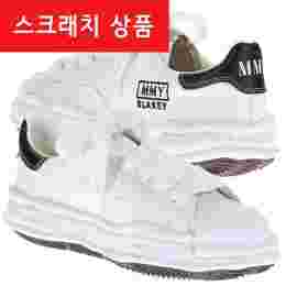 ◆스크래치◆블레이키 BLAKEY 캔버스 로우탑 스니커즈 화이트 A08FW735 WHITE