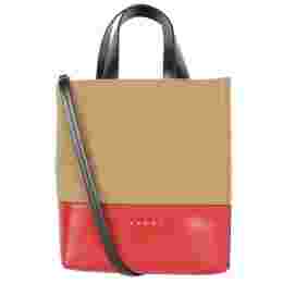 ◆당일◆25SS 로고 컬러블록 토트&숄더백 브라운/레드 SHMP0039Q0 P5070 ZO282