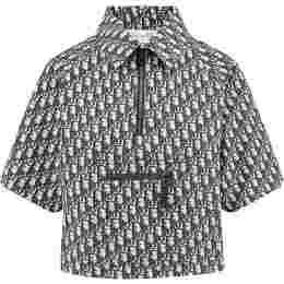 ◆당일◆25SS 오블리크 숏슬리브 아노락 자켓 블루/에쿠르 517C52A2970 5803