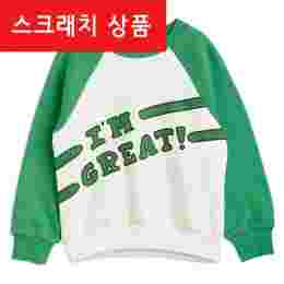 ◆스크래치◆키즈 아임 그레잇 로고 기모 맨투맨 그린 22720146 75