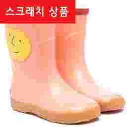 ◆스크래치◆키즈 옐로우 페이스 레인부츠 핑크 221AI015 514