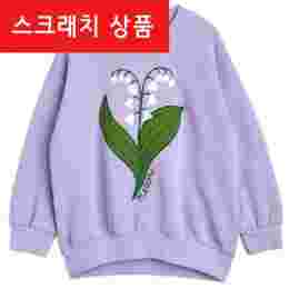 ◆스크래치◆키즈 릴리 자수 기모 맨투맨 퍼플 22720130 45