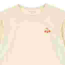◆키즈◆키즈 체리 자수 티셔츠 베이지 AW18 045 003