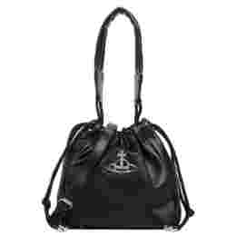 ◆당일◆25FW 힐러리 HILARY ORB 로고 스몰 버킷백 블랙 4C03000AU S000D N403