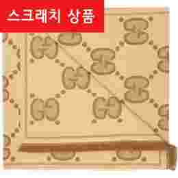 ◆스크래치◆GG 자카드 투톤 울 머플러 베이지/브라운 581537 3G200 9764