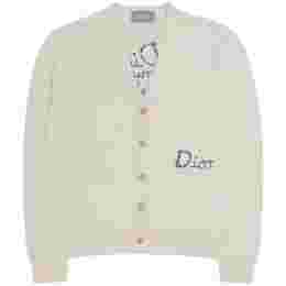 ◆당일◆25FW 로고 자수 힐튼 넬 가디건 블랑화이트 583M219A3003 085