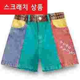 ◆스크래치◆키즈 컬러 블록 데님 숏팬츠 멀티 B125AC065 991