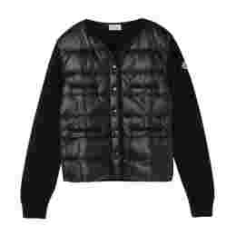 ◆당일◆25FW 로고 패치 니트 믹스 패딩자켓 블랙 K2 093 9B000 26 M1131 999