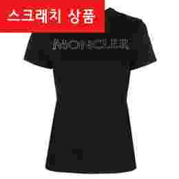◆스크래치◆실버 로고 프린팅 티셔츠 블랙 8C000 13 829FB 999
