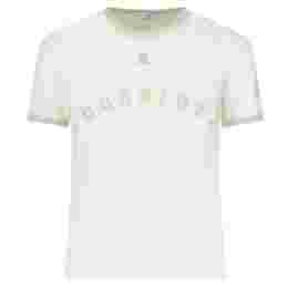 ◆당일◆24SS 로고 자수 패치 콘트라스트 티셔츠 오트밀 323JTS017JS0093 B086