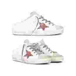 ◆당일◆25FW 여성 슈퍼스타 사보 글리터 뮬 스니커즈 화이트 GWF00110 F005887 10386