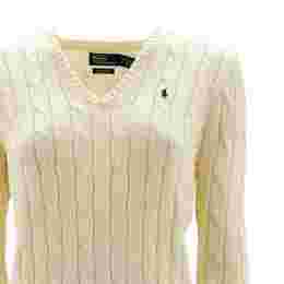◆당일◆25SS 포니 자수 케이블 니트 크림 211891641 009 CHIC CREAM