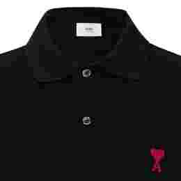 ◆당일◆25SS 하트 스몰 로고 카라 티셔츠 블랙 BFUPL001 760 001