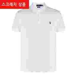◆스크래치◆블루 포니 자수 슬림핏 카라티 화이트 710541705 008