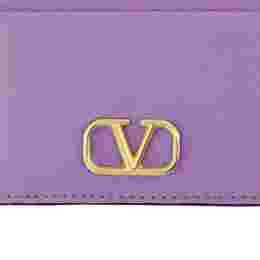 ◆당일◆24FW V 로고 시그니처 카드지갑 퍼플 5W2P0V32 SNP ZHU