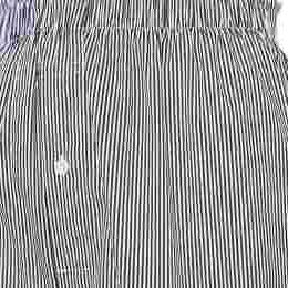 ◆당일◆25FW 시그니처 백 스티치 로고 스트라이프 숏 팬츠 블랙/그레이 S50MU0071 STZ130 961