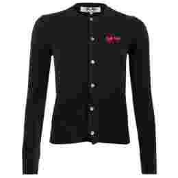 ◆당일◆25SS 더블 하트 와펜 가디건 블랙 AX-N057-051-1