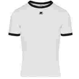 ◆당일◆24SS 로고 자수 콘트라스트 티셔츠 화이트 PERJTS017JS0070 0098