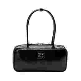 ◆당일◆25FW 금장로고 나플락 페이턴트 토트백 블랙 5BB173 ADNT F0002