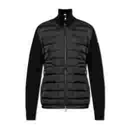 ◆당일◆25FW 로고 패치 니트 믹스 패딩자켓 블랙 9B507 00 A9341 999