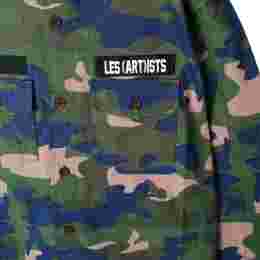 ◆12주년◆로고 패치 캔버스 셔츠 카모 LA04SCV26CAMO