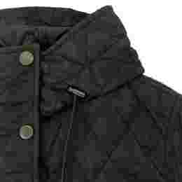 ◆당일◆25FW 힐게이트 HILLGATE 퀄팅 후드 드로우스트링 코트 블랙 8110325