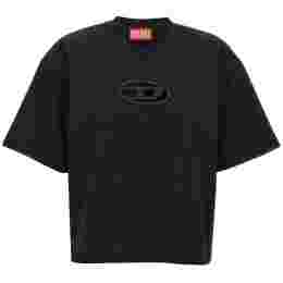 ◆당일◆25SS T-BUXT-CROP-OD 로고 티셔츠 블랙 A15096 0NIAX 9XX