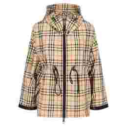 ◆당일◆25FW BACTON 체크 후드 바람막이 자켓 아카이브베이지 8062947
