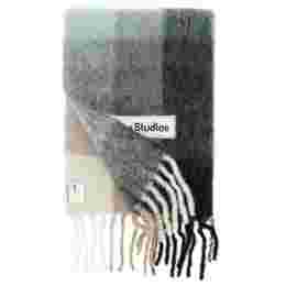 ◆당일◆25FW 시그니처 로고 패치 체크 머플러 블랙 CA0084 BO8