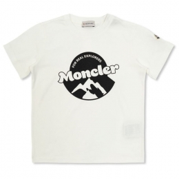 ◆키즈◆25SS 여성 로고 패치 티셔츠 화이트 8C000 25 89AFV 034