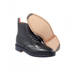 ◆11주년◆페블레더 윙팁 브로그 부츠 블랙 MFR016AP5210