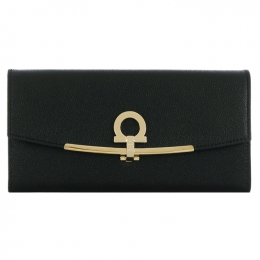 ◆당일◆25FW 간치니 클래스프 장지갑 블랙 22-D150 0683312