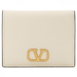 ◆당일◆25SS V 로고 시그니처 컴팩트 반지갑 아이보리 6W2P0R39 SNP I16